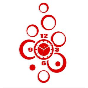 Mazur 3D nalepovací hodiny Alladyn červené